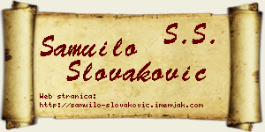 Samuilo Slovaković vizit kartica